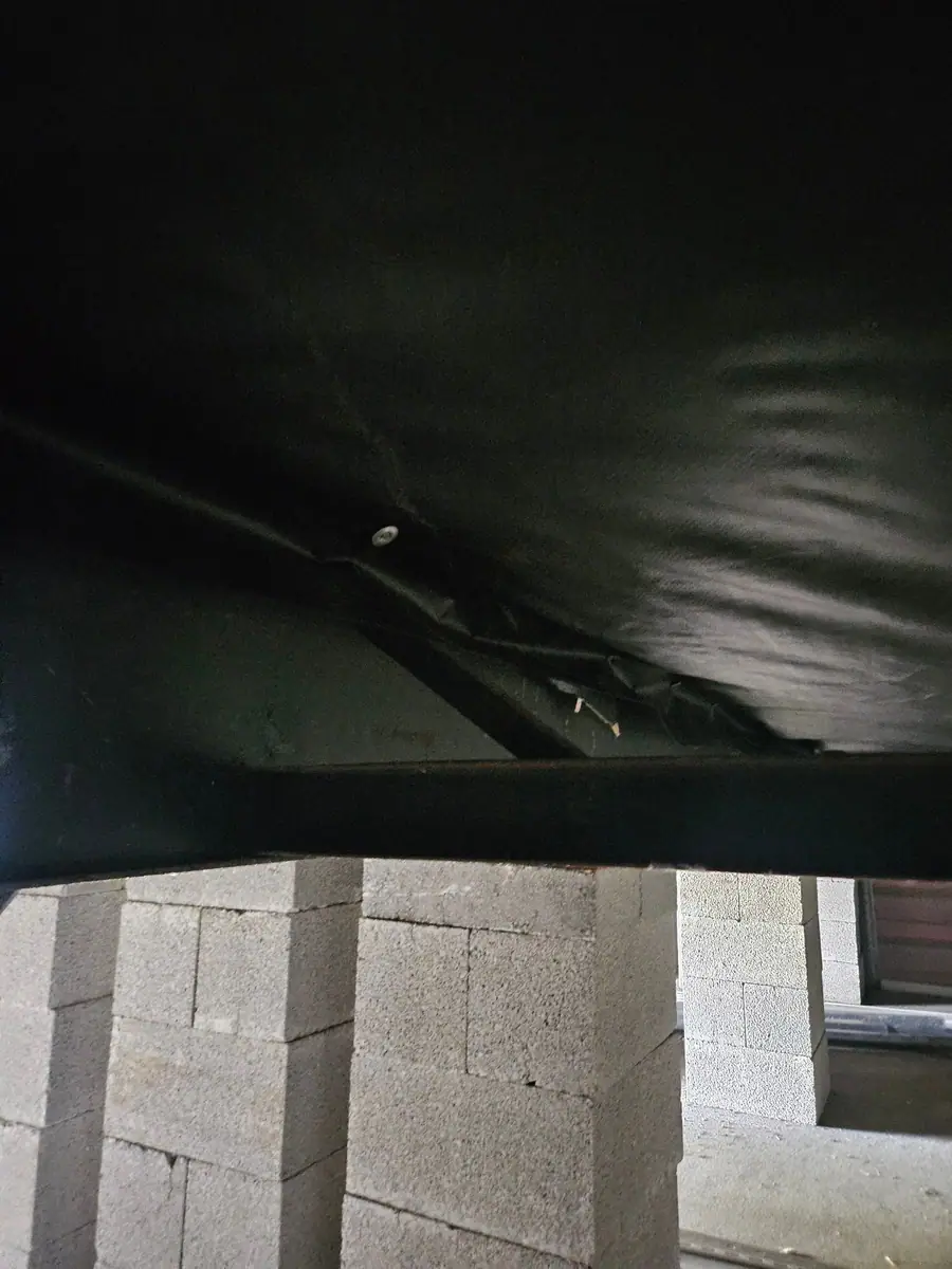 Block piers under the steel frame and new belly wrap