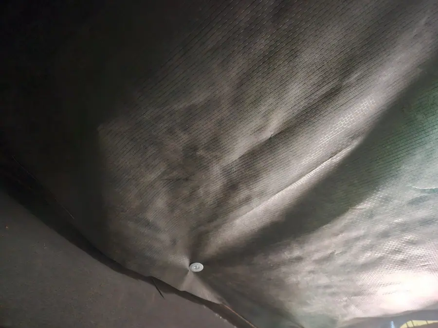 Black belly wrap pulled tight with a fastener